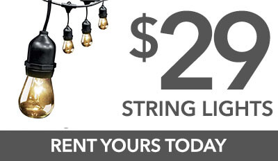 $29 String Light Rentals in Charlotte
