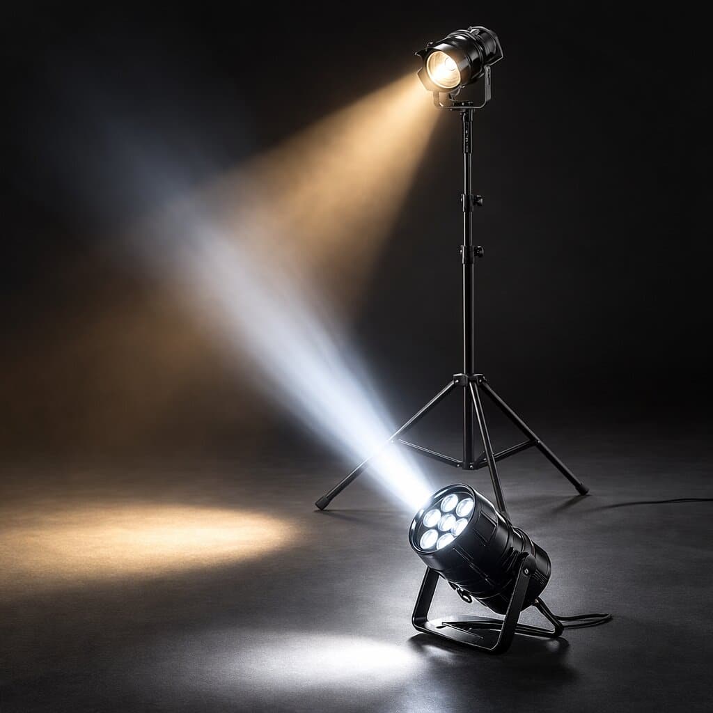 Stage lighting angles and positioning